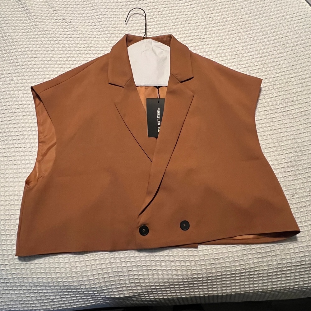 Cropped Blazer Vest